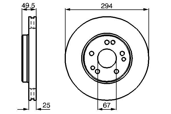 Тормозной диск   0 986 478 428   BOSCH