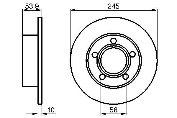 Тормозной диск   0 986 478 461   BOSCH