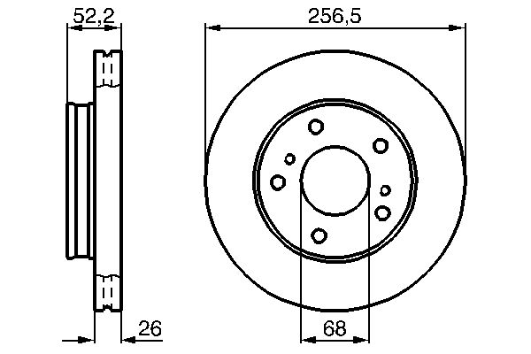 Тормозной диск   0 986 478 485   BOSCH