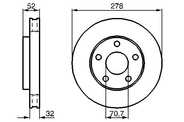 Тормозной диск   0 986 478 486   BOSCH