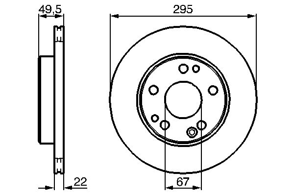 Тормозной диск   0 986 478 525   BOSCH