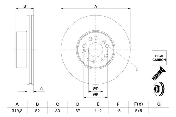Гальмівний диск 0 986 478 527 BOSCH #4
