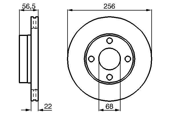 Тормозной диск   0 986 478 550   BOSCH