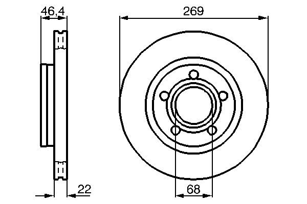 Тормозной диск   0 986 478 574   BOSCH