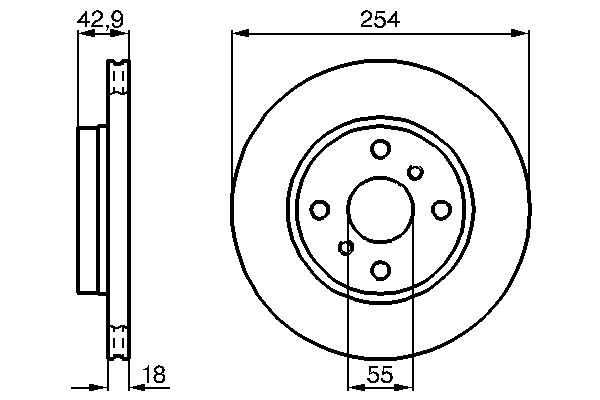 Тормозной диск   0 986 478 585   BOSCH