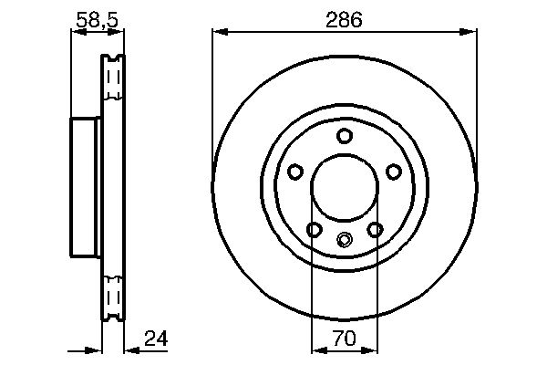 Тормозной диск   0 986 478 594   BOSCH