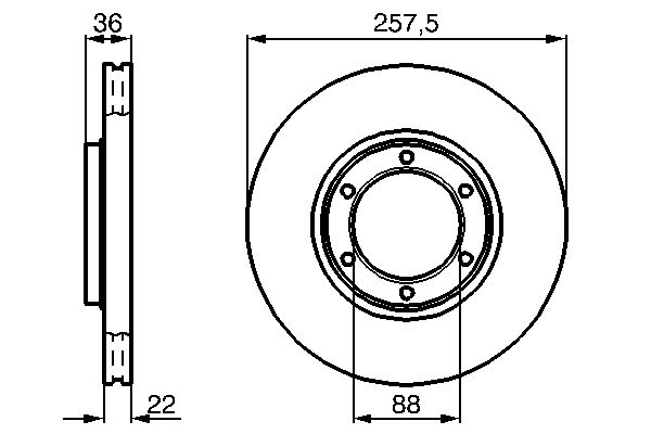 Тормозной диск   0 986 478 596   BOSCH