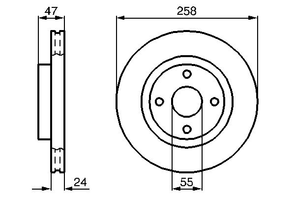 Тормозной диск   0 986 478 989   BOSCH