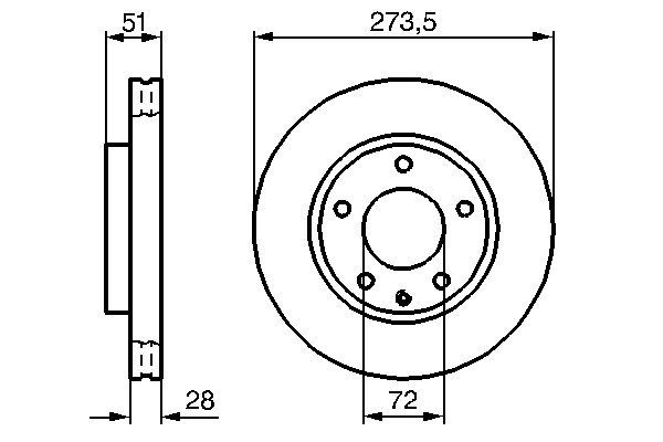 Тормозной диск   0 986 479 016   BOSCH