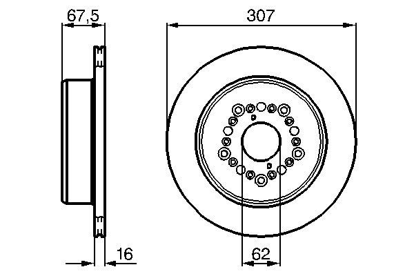 Тормозной диск   0 986 479 023   BOSCH