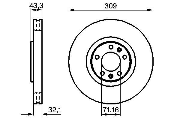 Тормозной диск   0 986 479 027   BOSCH