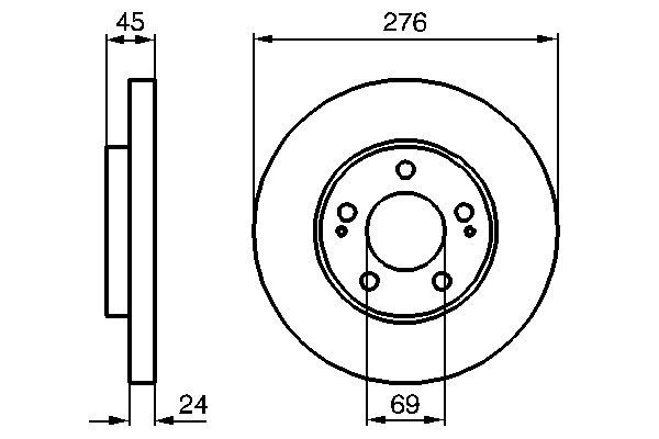 Тормозной диск   0 986 479 035   BOSCH