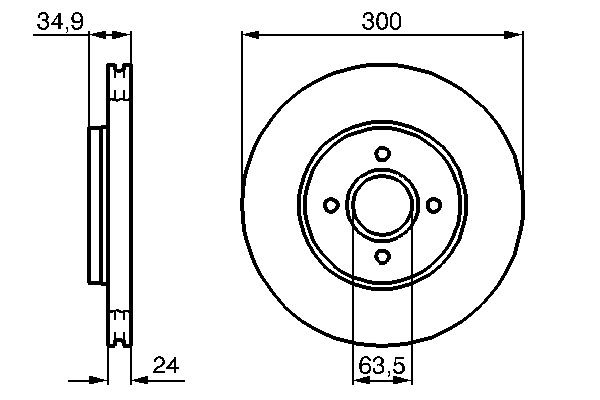 Тормозной диск   0 986 479 048   BOSCH