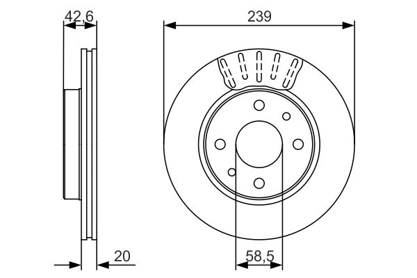 Тормозной диск   0 986 479 082   BOSCH