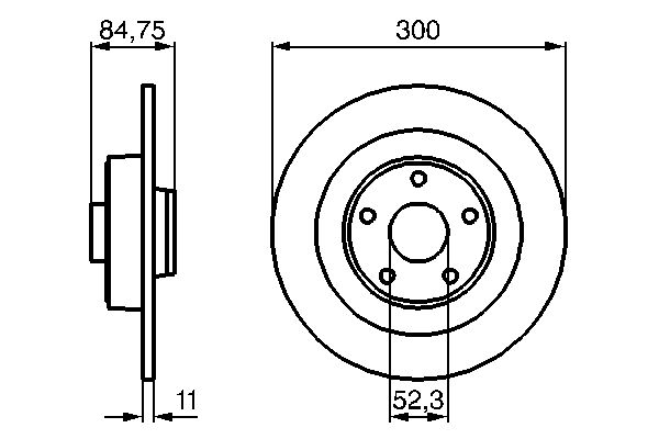 Гальмівний диск   0 986 479 083   BOSCH