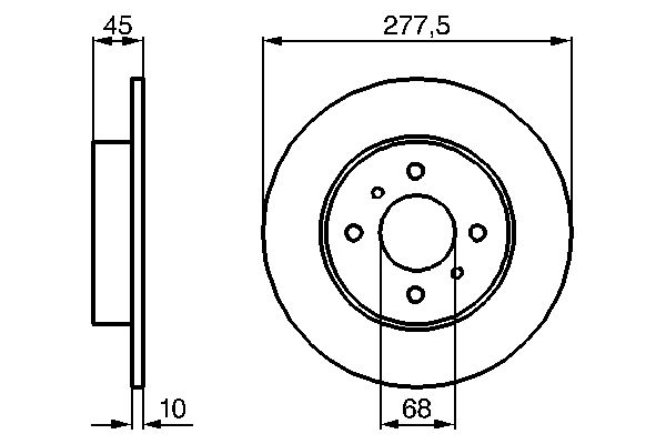 Тормозной диск   0 986 479 105   BOSCH