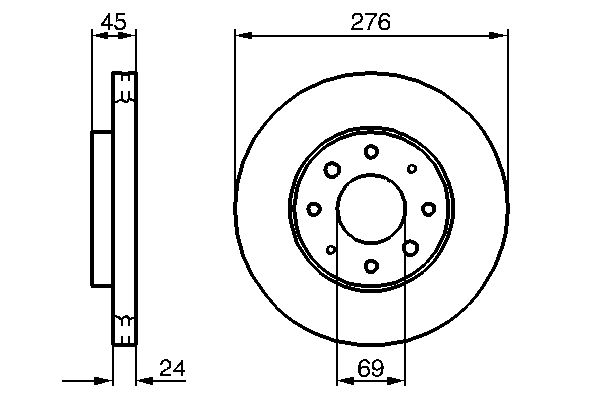 Тормозной диск   0 986 479 140   BOSCH