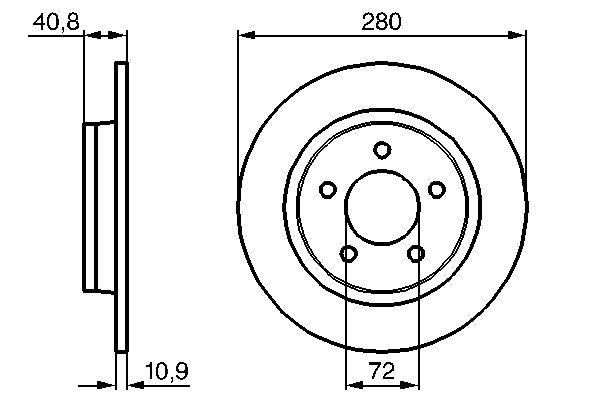 Тормозной диск   0 986 479 181   BOSCH