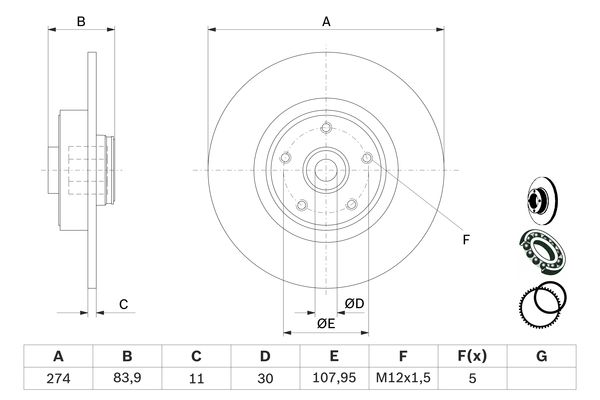 Тормозной диск 0 986 479 273 BOSCH #4
