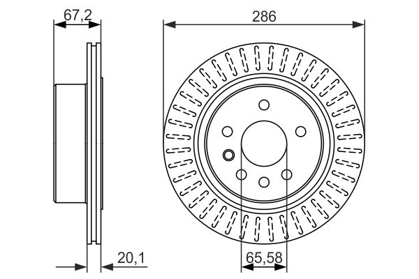 Тормозной диск   0 986 479 394   BOSCH