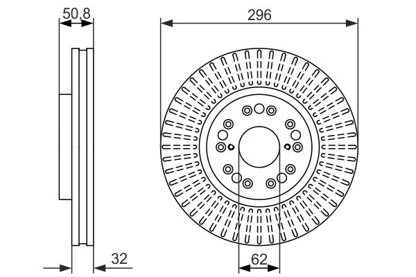 Тормозной диск   0 986 479 485   BOSCH