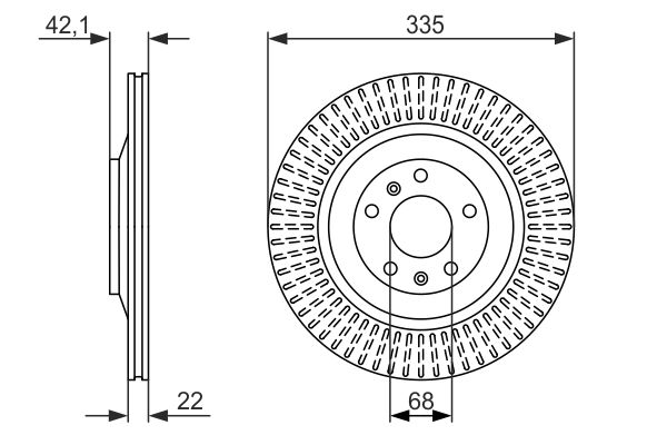 Тормозной диск   0 986 479 591   BOSCH