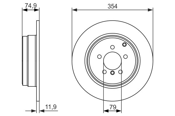 Тормозной диск   0 986 479 612   BOSCH