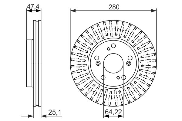 Тормозной диск   0 986 479 625   BOSCH