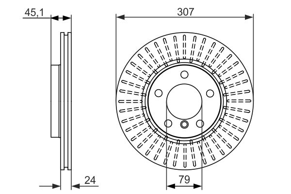 Тормозной диск   0 986 479 726   BOSCH