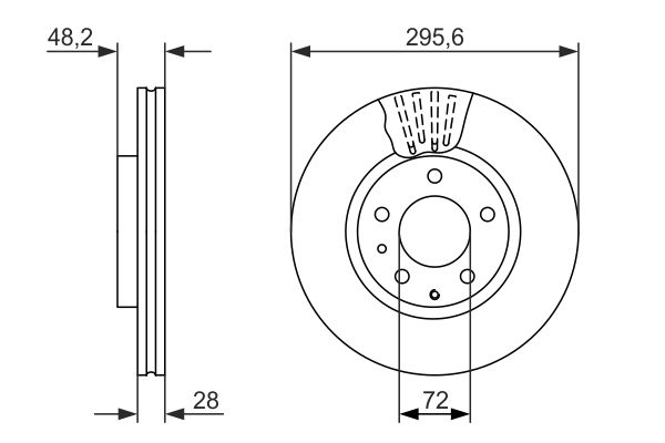 Тормозной диск   0 986 479 758   BOSCH