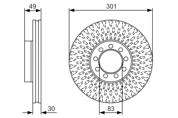 Тормозной диск   0 986 479 A23   BOSCH