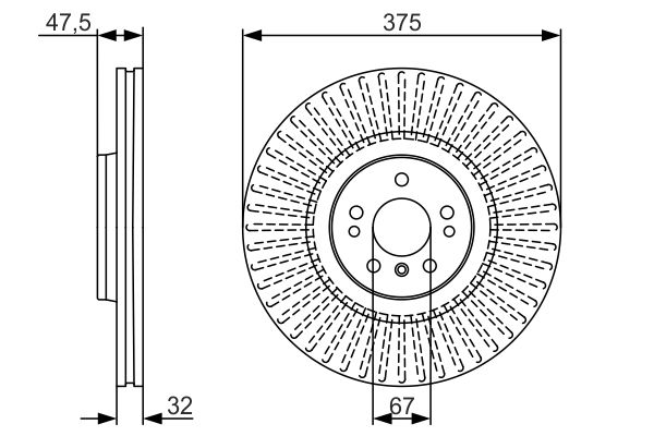 Тормозной диск   0 986 479 A26   BOSCH