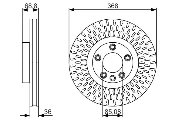 Тормозной диск   0 986 479 A33   BOSCH