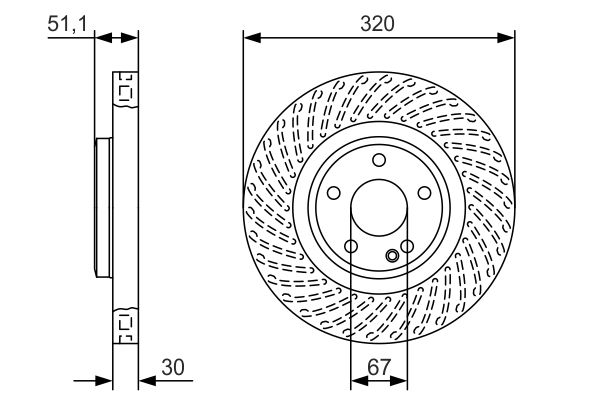 Тормозной диск   0 986 479 A59   BOSCH