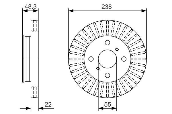 Тормозной диск   0 986 479 A63   BOSCH