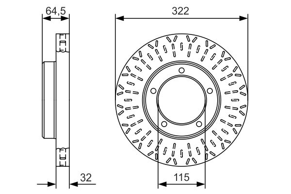 Тормозной диск   0 986 479 A64   BOSCH