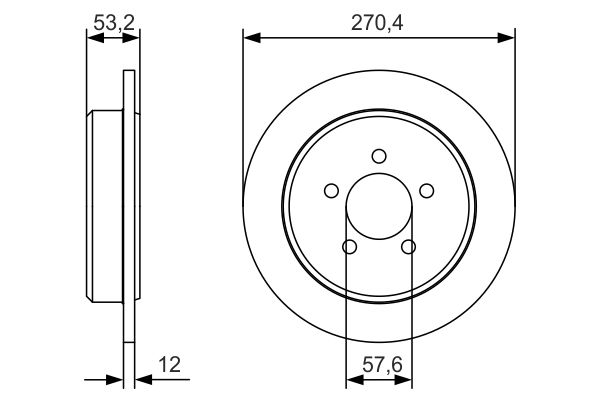 Тормозной диск   0 986 479 A80   BOSCH