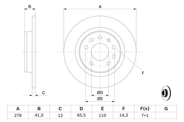 Тормозной диск 0 986 479 B74 BOSCH #4