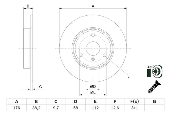 Тормозной диск   0 986 479 E74   BOSCH