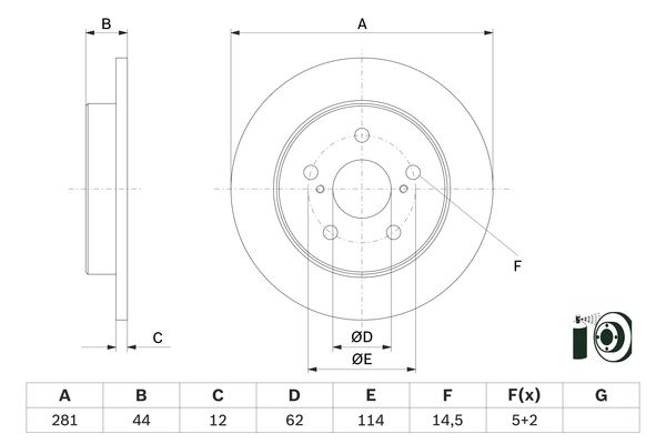 Тормозной диск   0 986 479 E91   BOSCH