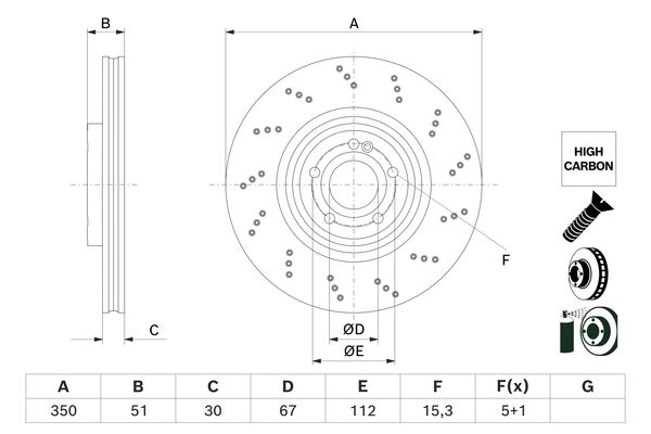 Тормозной диск   0 986 479 F10   BOSCH