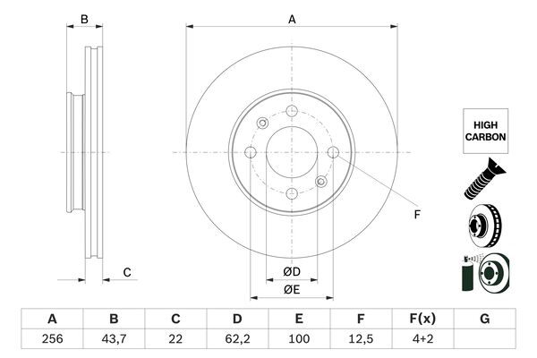 Тормозной диск   0 986 479 F29   BOSCH