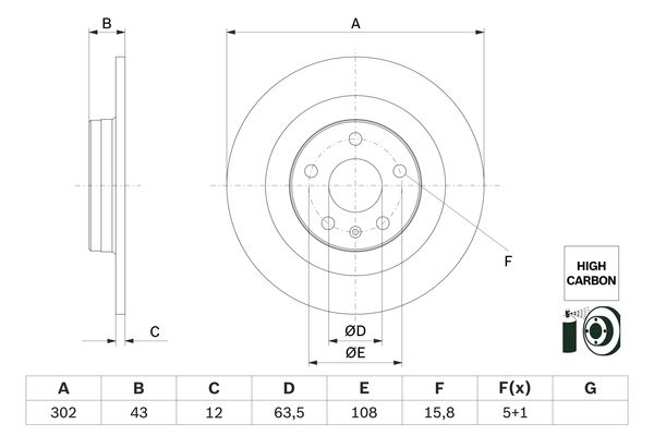 Тормозной диск   0 986 479 F31   BOSCH