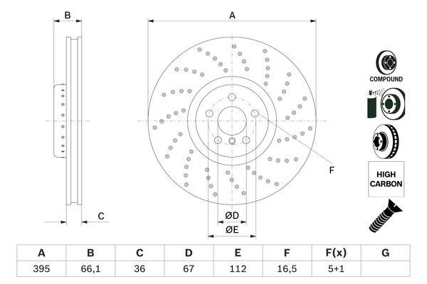 Тормозной диск   0 986 479 F55   BOSCH