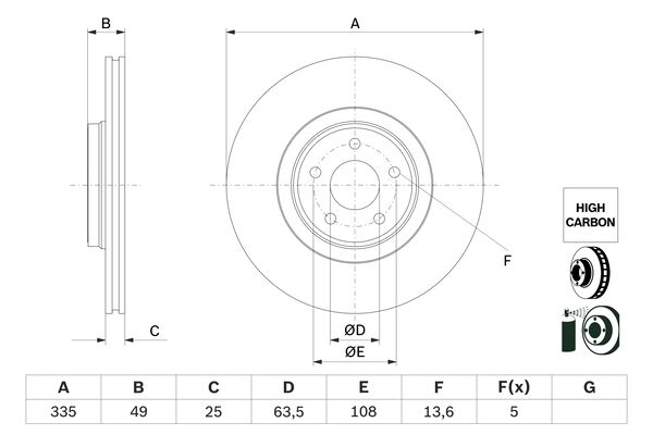 Тормозной диск   0 986 479 F80   BOSCH