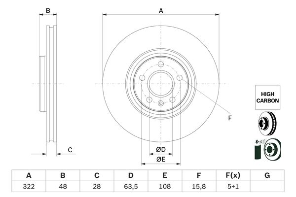 Тормозной диск   0 986 479 F90   BOSCH