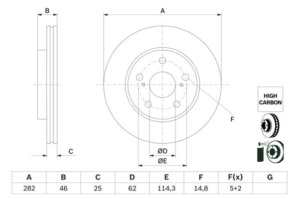 Тормозной диск   0 986 479 F92   BOSCH