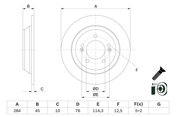 Тормозной диск   0 986 479 G28   BOSCH