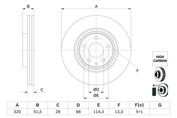 Тормозной диск   0 986 479 H02   BOSCH