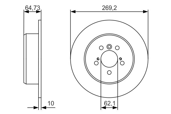 Тормозной диск   0 986 479 R00   BOSCH